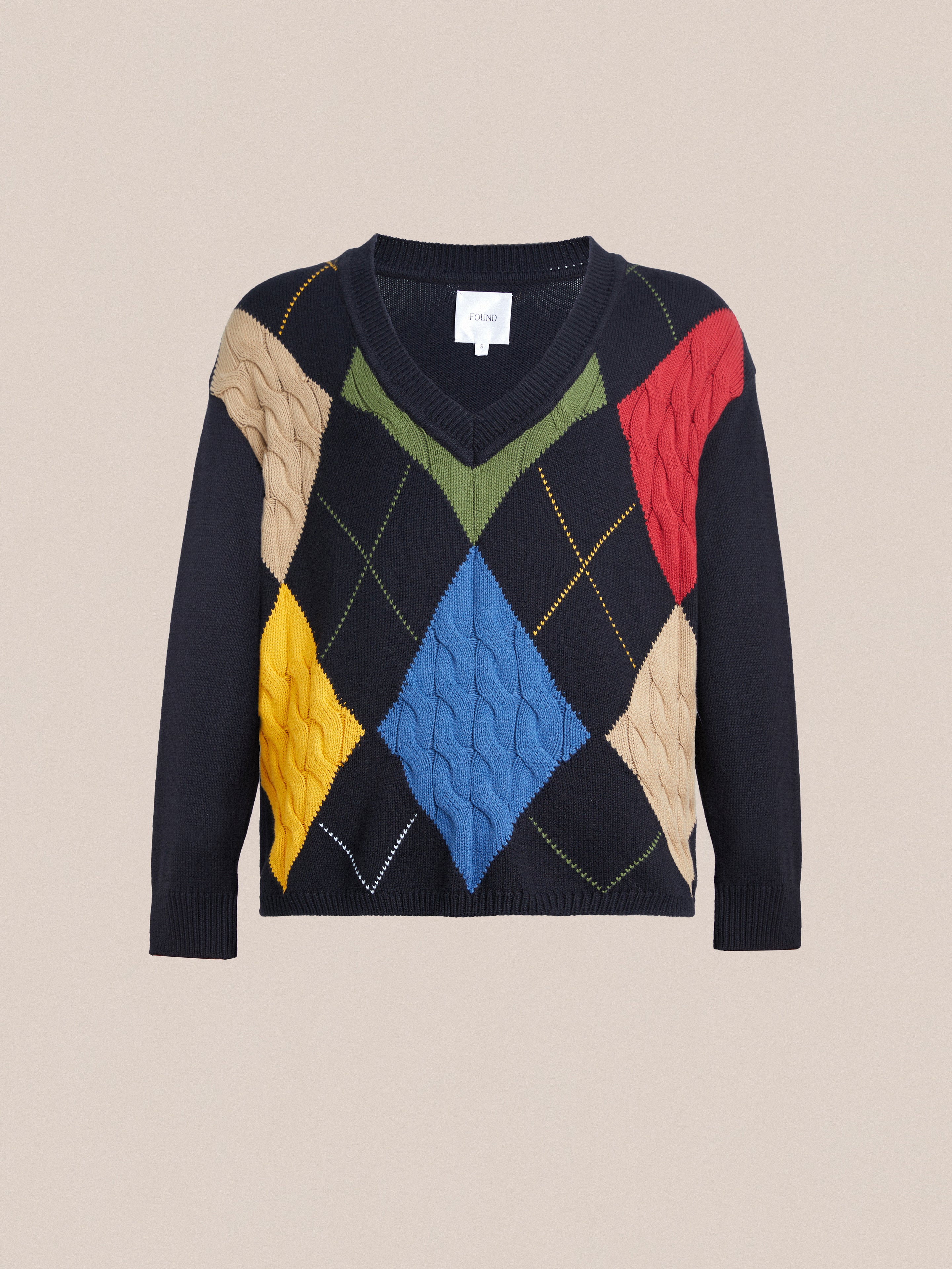 Found Argyle Cashmere Sweater - Women | Burberry - Gallery Image 3 featuring Jacquard diamond print.